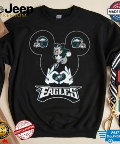 NFL I Love The Eagles Mickey Mouse Philadelphia Eagles T Shirt