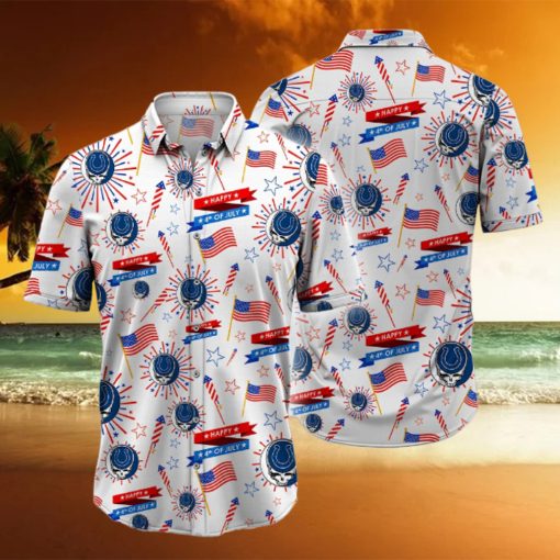 NFL Indianapolis Colts Grateful Dead Hawaiian Shirt, Grateful Dead Hawaiian Shirt