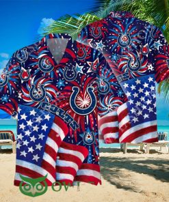 NFL Indianapolis Colts Memorial Firework Hawaiian Shirt Tropical Football Aloha Shirt