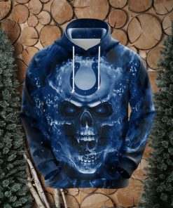 NFL Indianapolis Colts Skull Funny Blue 3D Hoodie Zip Hoodie For Men And Women Sport Gift