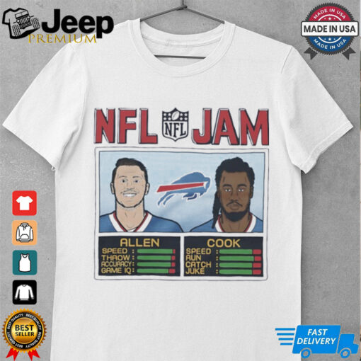 NFL Jam Bills Allen and Cook duo players shirt