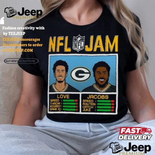 NFL Jam Jordan Love And Josh Jacobs Green Bay Packers Shirt