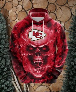 NFL Kansas City Chiefs Skull Funny Red 3D Hoodie Zip Hoodie For Men And Women Sport Gift
