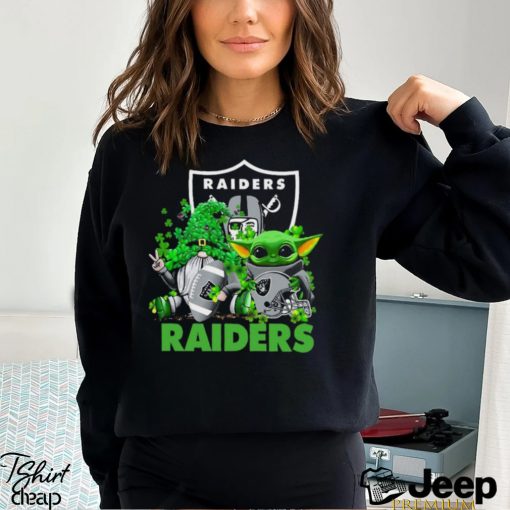 NFL Las Vegas Raiders St Patrick’s Day T Shirt Special Gomes Baby Yoda St Patricks Day Shirt