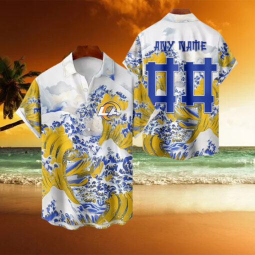 NFL Los Angeles Rams Football Special Great Wave Hawaiian Shirt