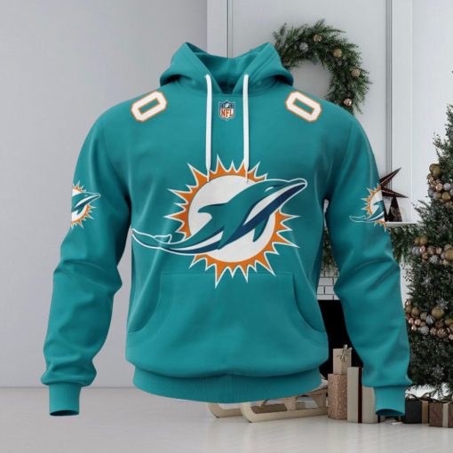 NFL Miami Dolphins 2024 Personalized Name And Number Hoodie