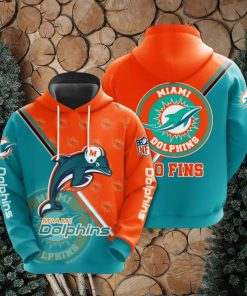 NFL Miami Dolphins Big Seal Motifs Hoodies Print Full