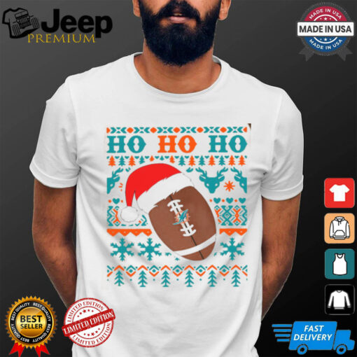 NFL Miami Dolphins Football Santa Claus Hohoho Christmas Patternshirt