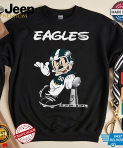 NFL Mickey Eagles Taking The Super Bowl Trophy Football T Shirt