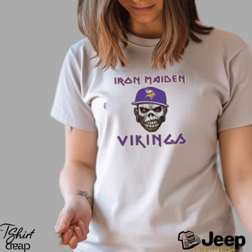 NFL Minnesota Vikings Iron Maiden Rock Band Music Football Sports T Shirt