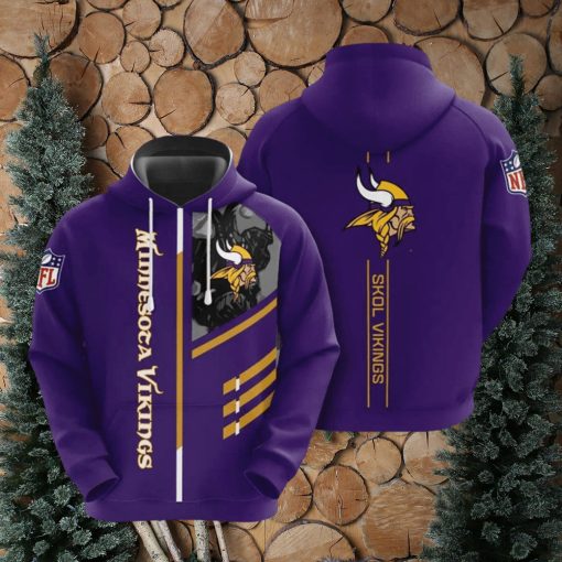 NFL Minnesota Vikings Skol Vikings Purple Hoodies Print Full