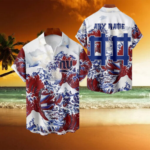 NFL New York Giants Football Special Great Wave Hawaiian Shirt