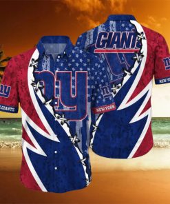 NFL New York Giants Hawaiian Shirt 3D Printed Graphic American Flag Print This Summer Gift For Fans