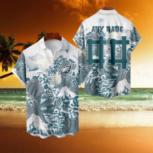 NFL Philadelphia Eagles Football Special Great Wave Hawaiian Shirt