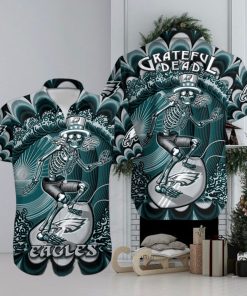 NFL Philadelphia Eagles Grateful Dead Hawaiian Shirt For Fans