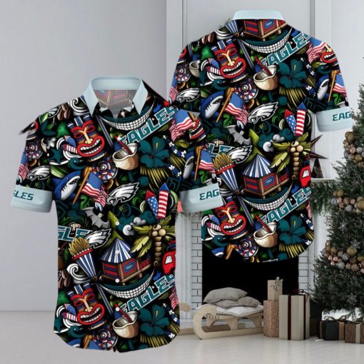 NFL Philadelphia Eagles Hawaii Shirt Tiki Me Off Aloha Shirt