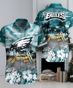 NFL Philadelphia Eagles Hawaiian Shirt Tropical Pattern Beach Lovers Gift