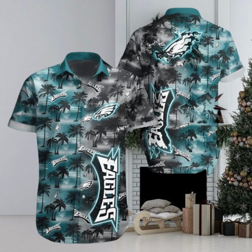 NFL Philadelphia Eagles Hawaiian Shirt Vintage Coconut Tree