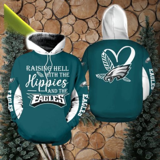 NFL Philadelphia Eagles Yarn 3D Hoodie Zip Hoodie Cold All Over Printed For Fans Gift Christmas Holidays