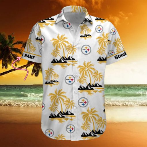 NFL Pittsburgh Steelers Palm Tree Tropical Summer Hawaiian Shirt