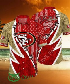 NFL San Francisco 49ers Graphic American Flag Trending Hawaiian Shirt 2024