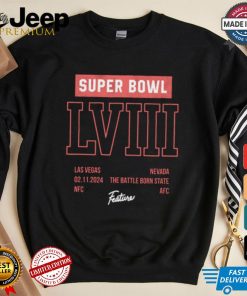 NFL Schwarzes Feature x NFL Super Bowl LVIII T Shirt