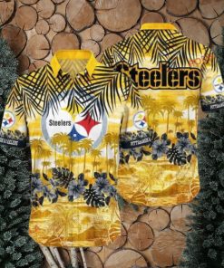 NFL Steelers Tropical Pattern Hawaiian Shirt