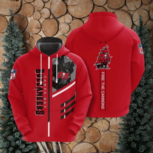 NFL Tampa Bay Buccaneers Red Hoodies Print Full