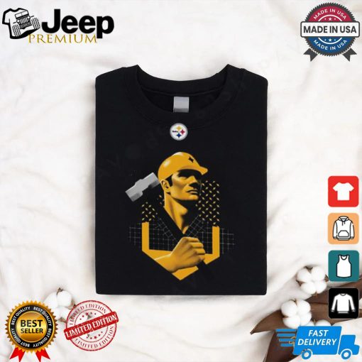 NFL Team Apparel Pittsburgh Steelers Illustration Black T Shirt