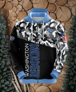 NFL Tennessee Titans Camouflage Blue 3D Hoodie Zip Hoodie For Men And Women Sport Gift