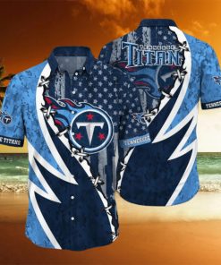 NFL Tennessee Titans Hawaiian Shirt 3D Printed Graphic American Flag Print This Summer Gift For Fans