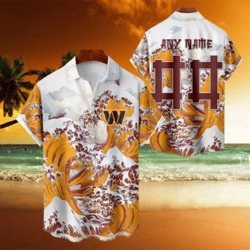 NFL Washington Commanders Football Special Great Wave Hawaiian Shirt1