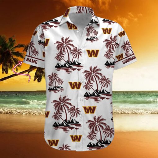 NFL Washington Commanders Palm Tree Tropical Summer Hawaiian Shirt