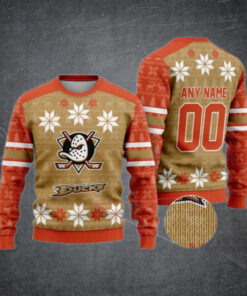 NHL Anaheim Ducks Custom Ugly Sweater For Christmas