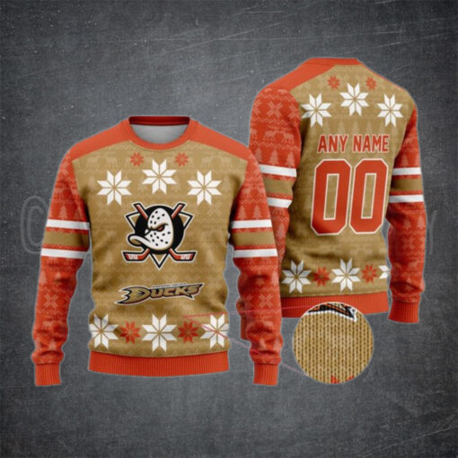 NHL Anaheim Ducks Custom Ugly Sweater For Christmas