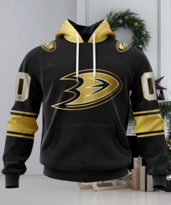 NHL Anaheim Ducks Special Black And Gold Design Hoodie