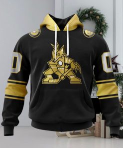 NHL Arizona Coyotes Special Black And Gold Design Hoodie