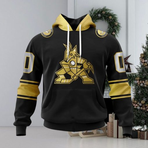 NHL Arizona Coyotes Special Black And Gold Design Hoodie