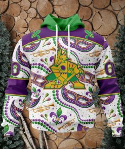 NHL Arizona Coyotes Special Mardi Gras Design Hoodie