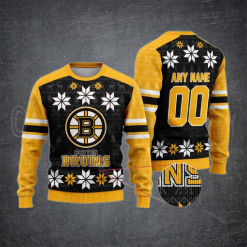 NHL Boston Bruins Custom Ugly Sweater For Christmas