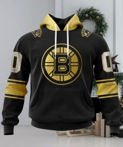 NHL Boston Bruins Special Black And Gold Design Hoodie