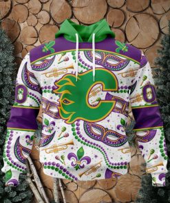 NHL Calgary Flames Special Mardi Gras Design Hoodie