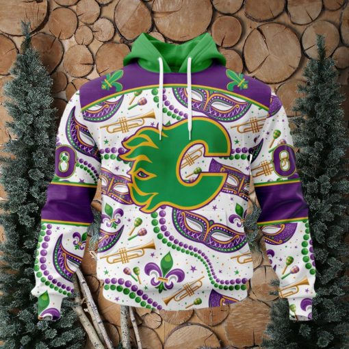 NHL Calgary Flames Special Mardi Gras Design Hoodie