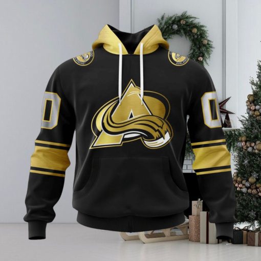 NHL Colorado Avalanche Special Black And Gold Design Hoodie