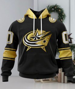 NHL Columbus Blue Jackets Special Black And Gold Design Hoodie