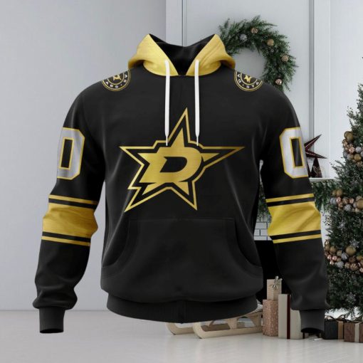 NHL Dallas Stars Special Black And Gold Design Hoodie