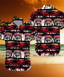 NHL Florida Panthers Summer Coconut Tree Hawaiian Set