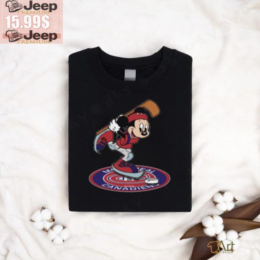 NHL Hockey Montreal Canadiens Cheerful Mickey Disney Shirt Youth T Shirt