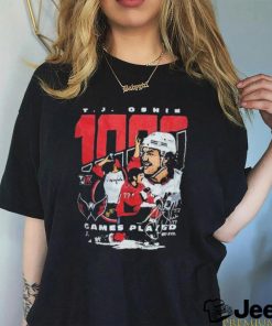 NHL Honor T J Oshie 1000 Games Played For Washington Capitals TJ1k Shirt