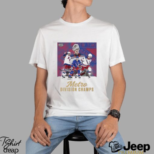 NHL Metro Division Champs Runs Through Madison Square Garden New York Rangers T Shirt